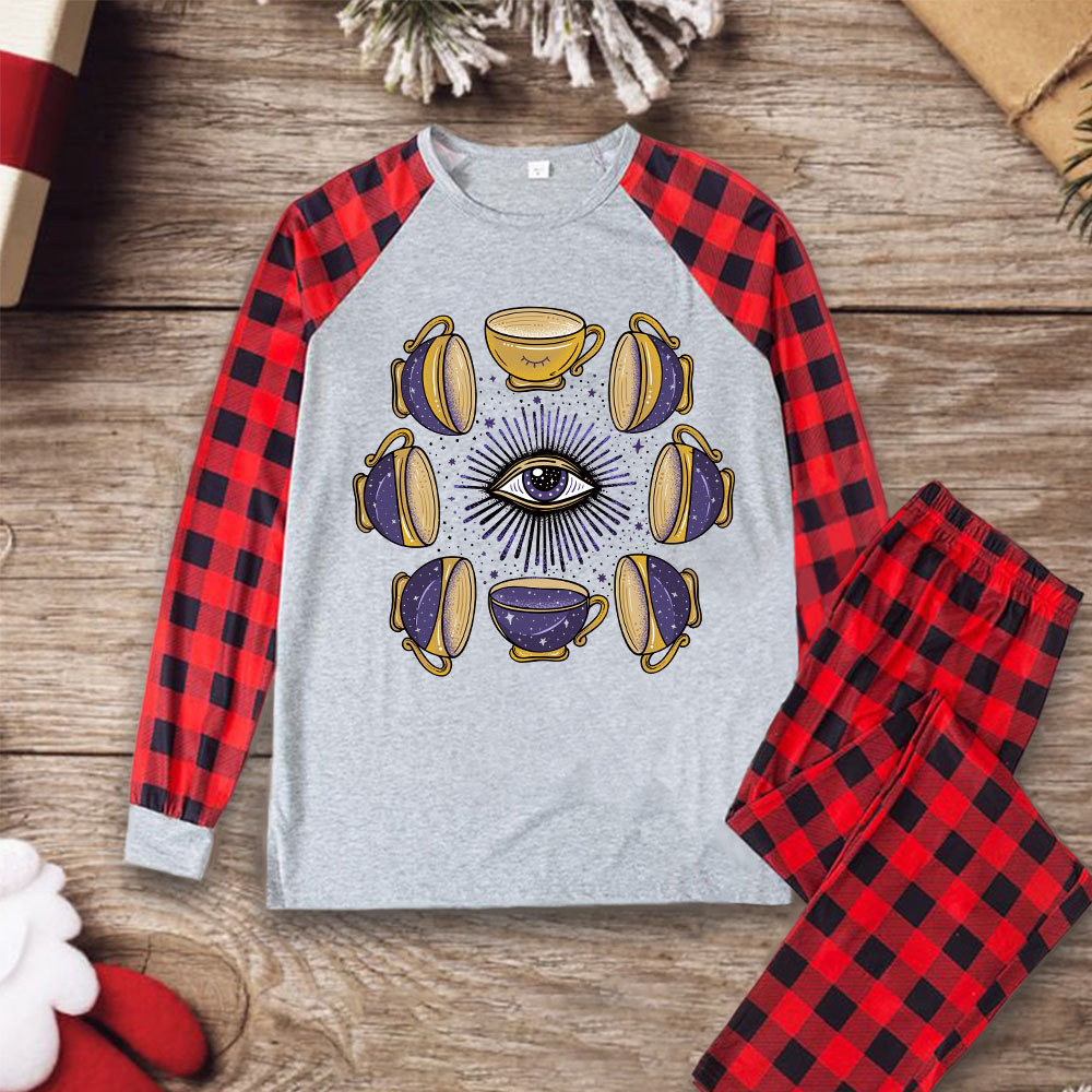 Purplehecate Moon Phase Coffee Lover Christmas Pajamas