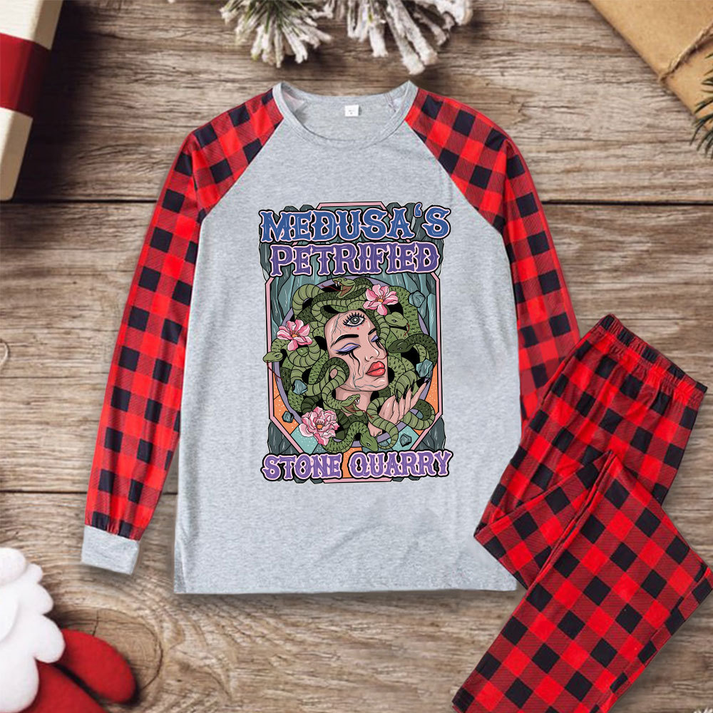 Purplehecate The Gorgon with Snake Hair Medusa Christmas Pajamas