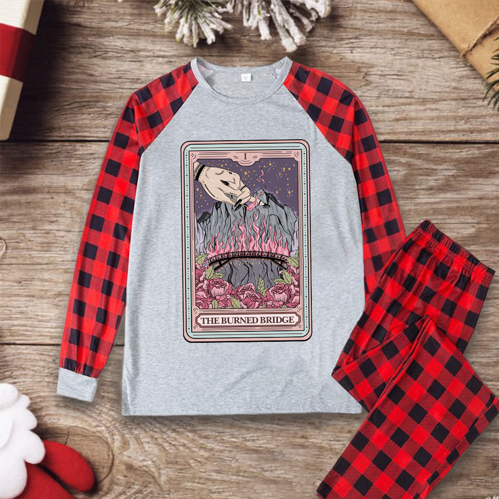 Purplehecate The Burned Bridge Tarot Christmas Pajamas