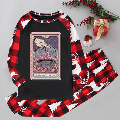 Purplehecate The Burned Bridge Tarot Elk Christmas Pajamas