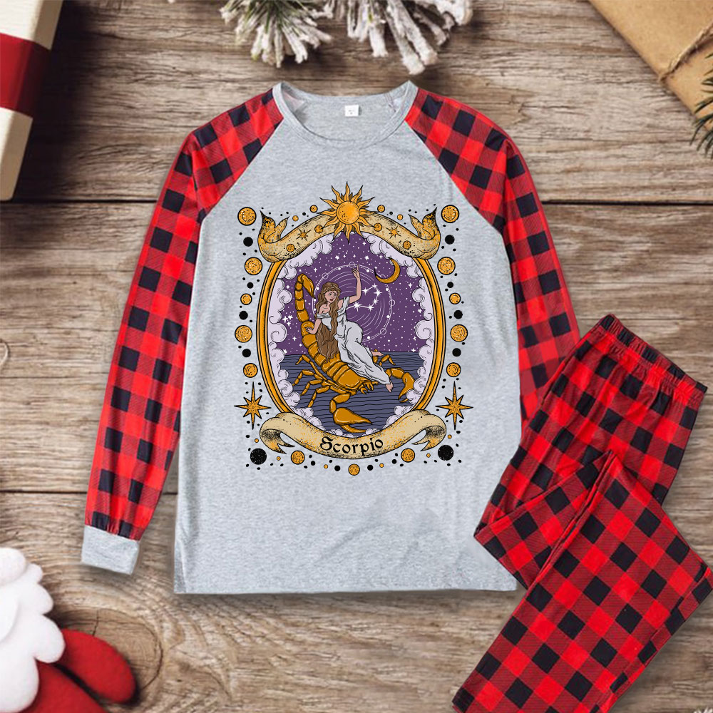 Purplehecate Celestial Scorpio Zodiac Christmas Pajamas