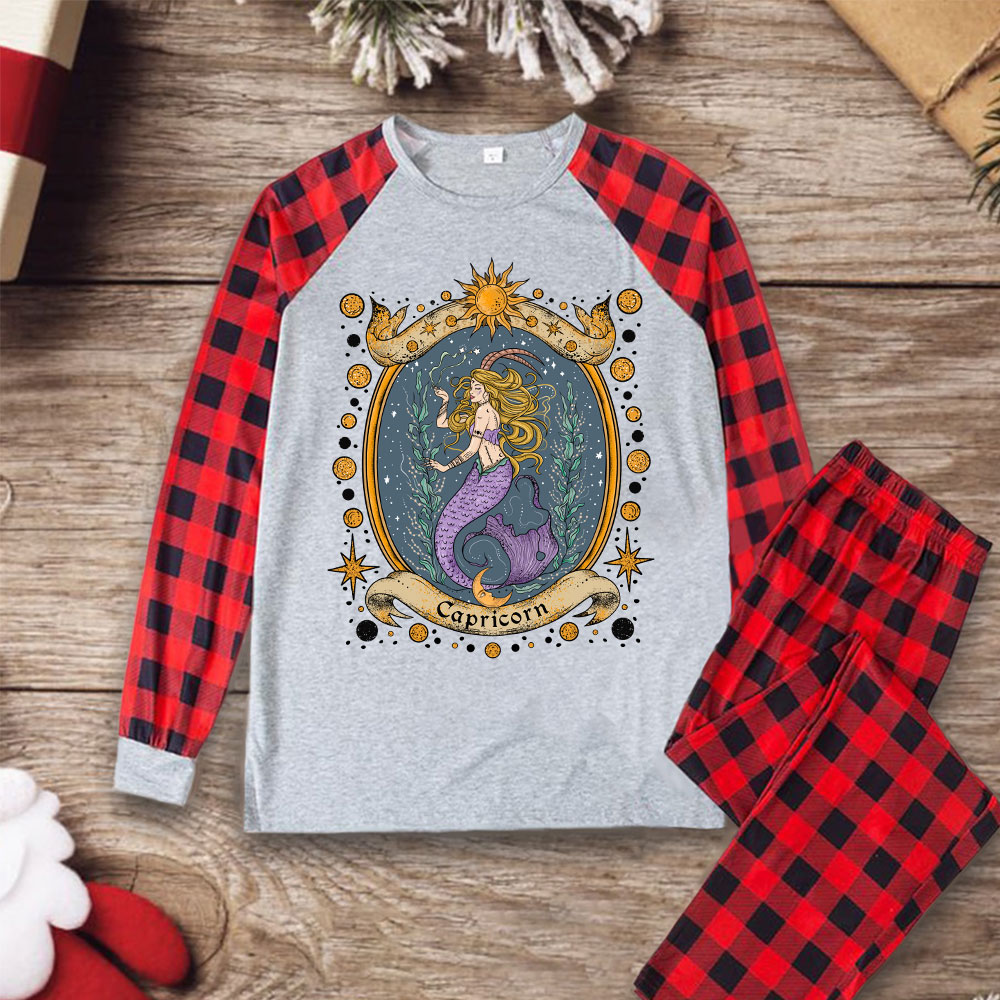 Purplehecate Celestial Capricorn Zodiac Christmas Pajamas
