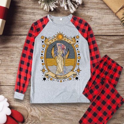 Purplehecate Celestial Aquarius Zodiac Christmas Pajamas
