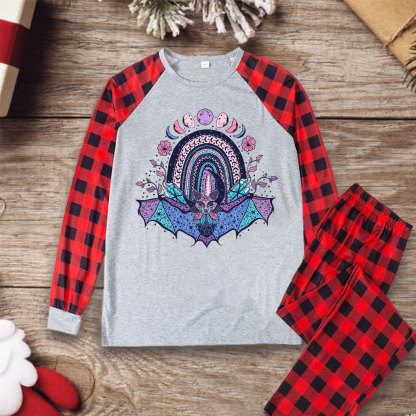 Purplehecate Moon Phase Bat Christmas Pajamas