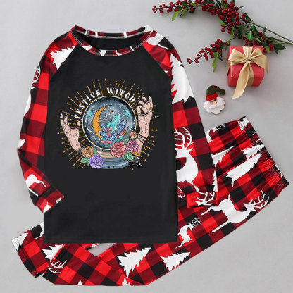 Purplehecate Festive Witch Elk Christmas Pajamas