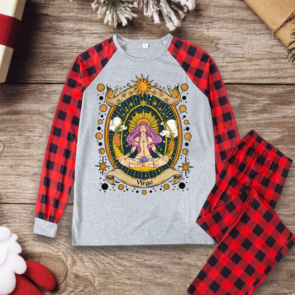 Purplehecate Virgo Radiance Zodiac Christmas Pajamas