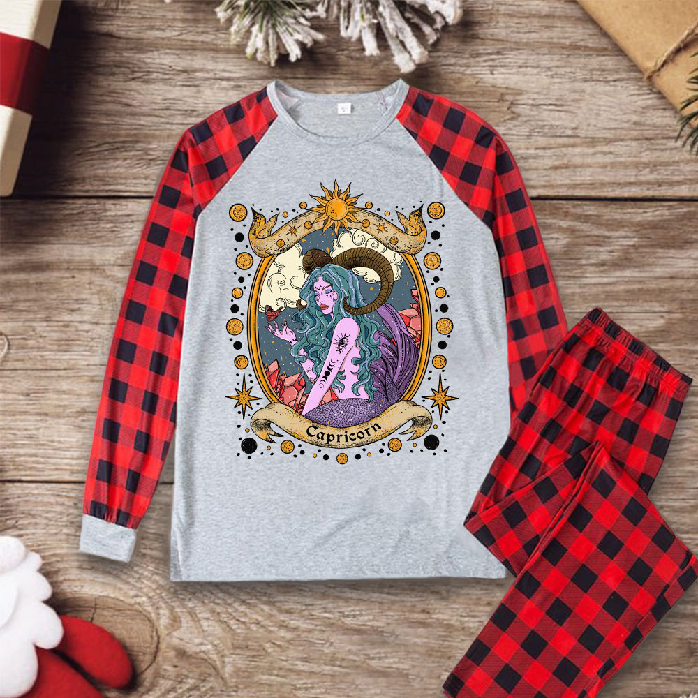 Purplehecate Capricorn Radiance Zodiac Christmas Pajamas
