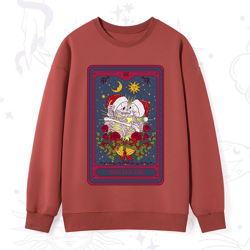 Purplehecate Christmas The Lovers Tarot Sweatshirt