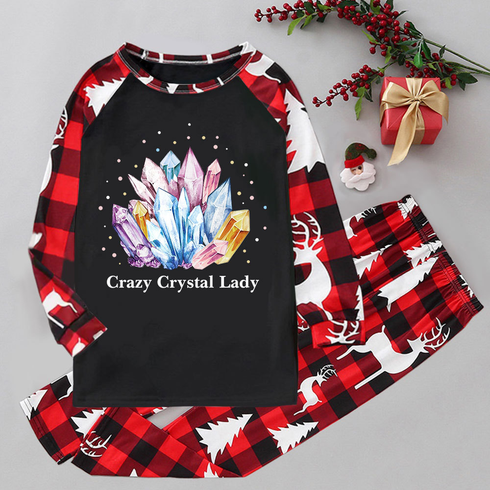 Purplehecate Crazy Crystal Elk Christmas Pajamas