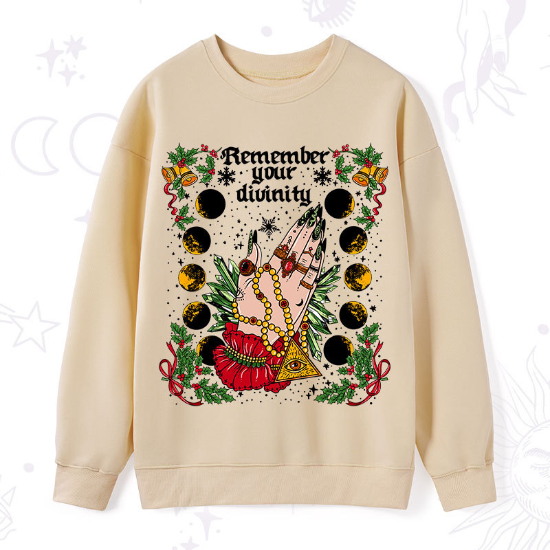 Purplehecate Christmas Remember Your Divinity Sweatshirt