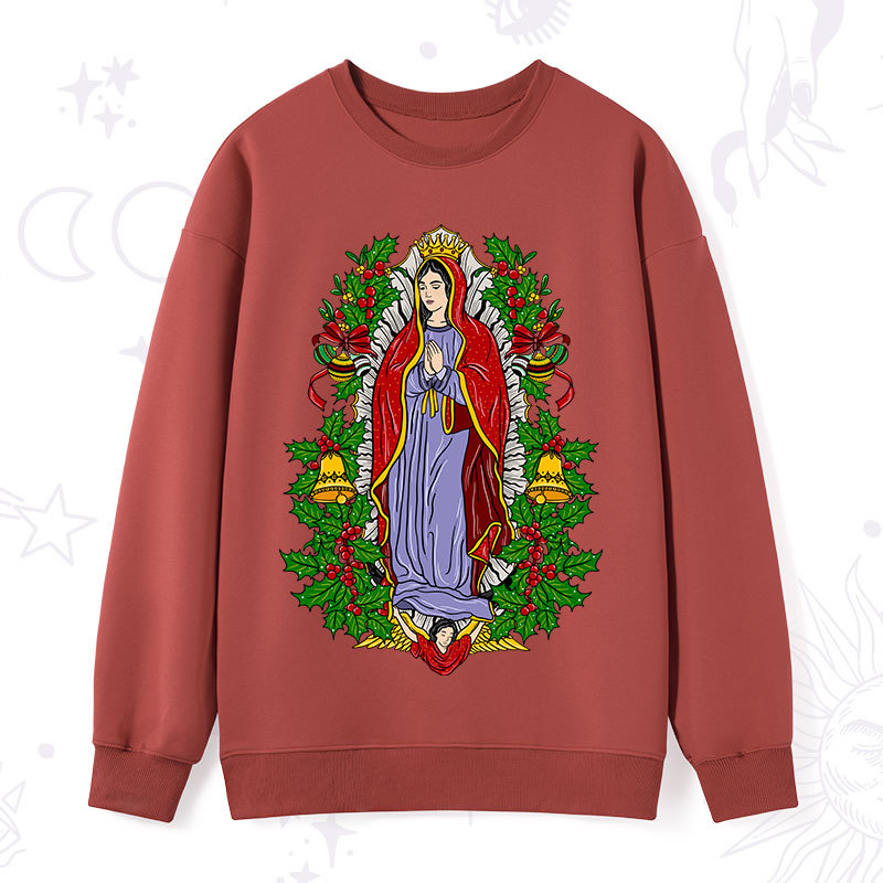 Purplehecate Christmas Mother Mary Sweatshirt