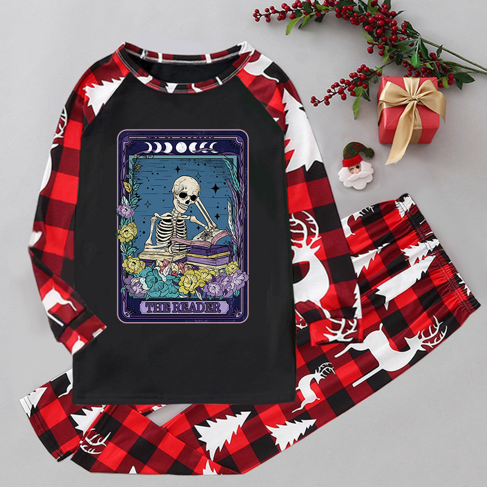 Purplehecate The Reader Tarot Card Elk Christmas Pajamas