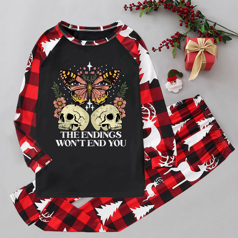 Purplehecate The Endings Won't End You Elk Christmas Pajamas