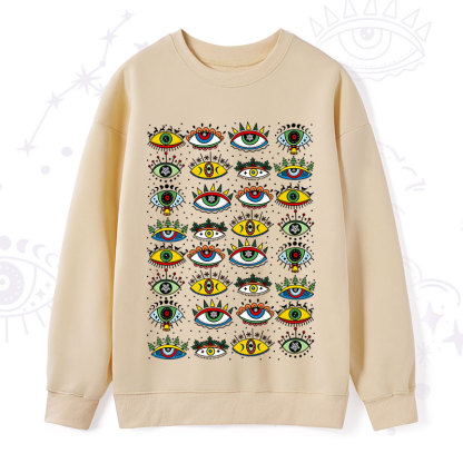 Purplehecate Christmas Evil Eye Pattern Sweatshirt