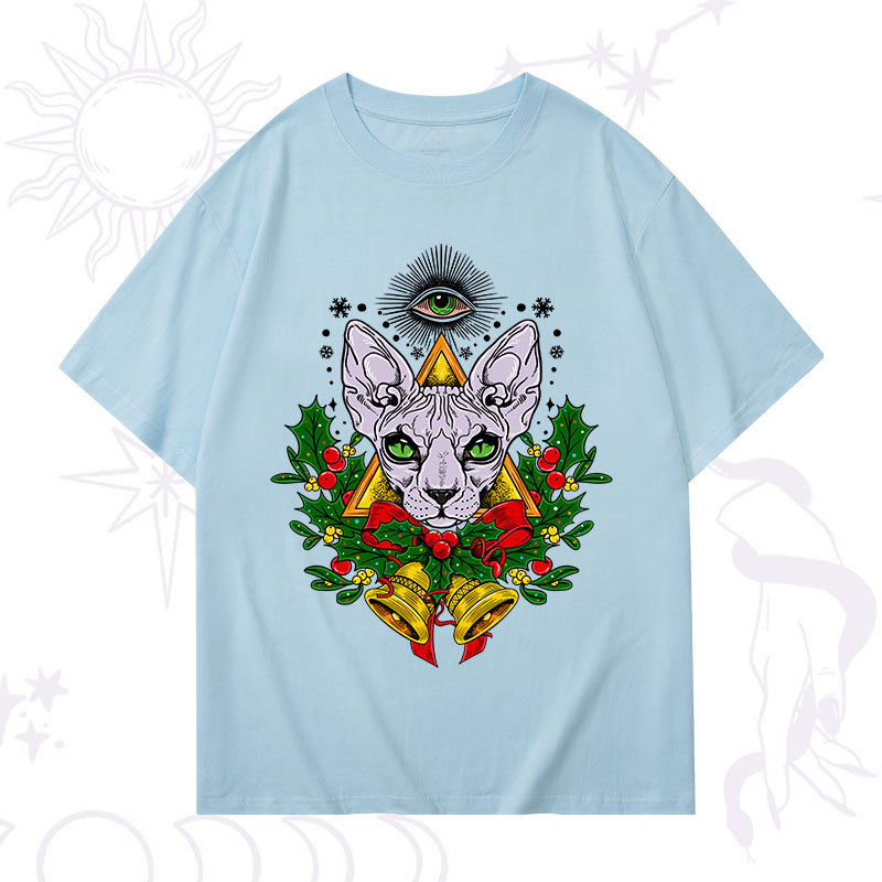 Purplehecate Christmas Mystical Cat T-Shirt
