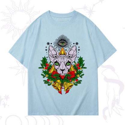 Purplehecate Christmas Mystical Cat T-Shirt
