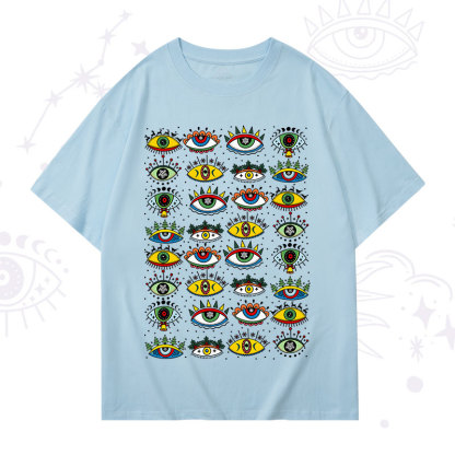 Purplehecate Christmas Evil Eye Pattern T-Shirt