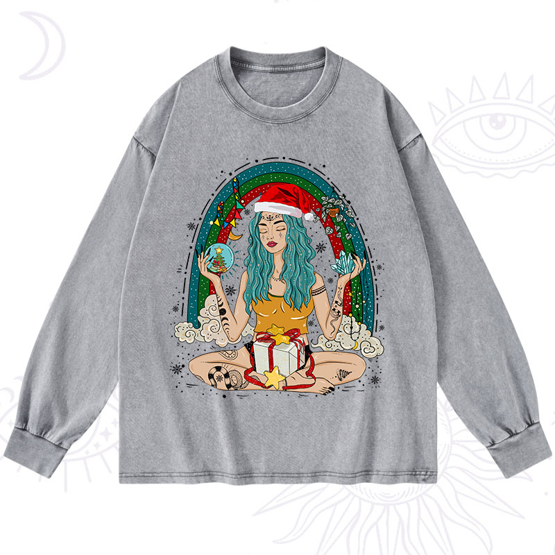 Purplehecate Christmas I'm The Queen Of All My Dreams Washed Long Sleeve Shirt