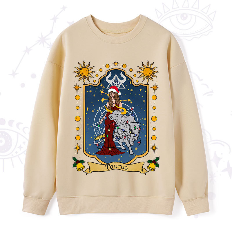 Purplehecate Christmas Taurus Zodiac Sweatshirt