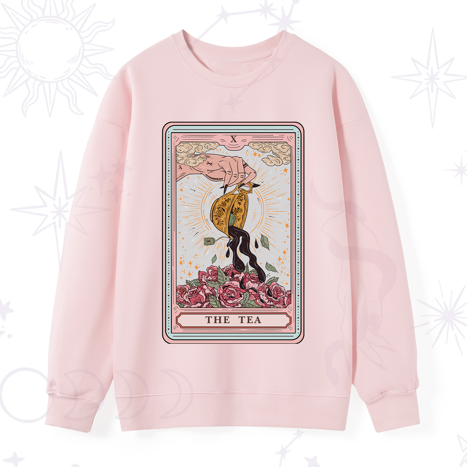 Purplehecate The Tea Food Tarot Card Sweatshirt