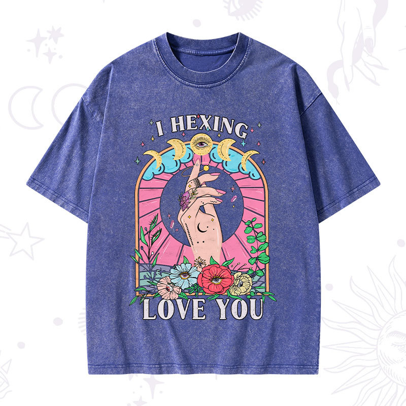 Purplehecate I Hexing Love You Washed T-Shirt