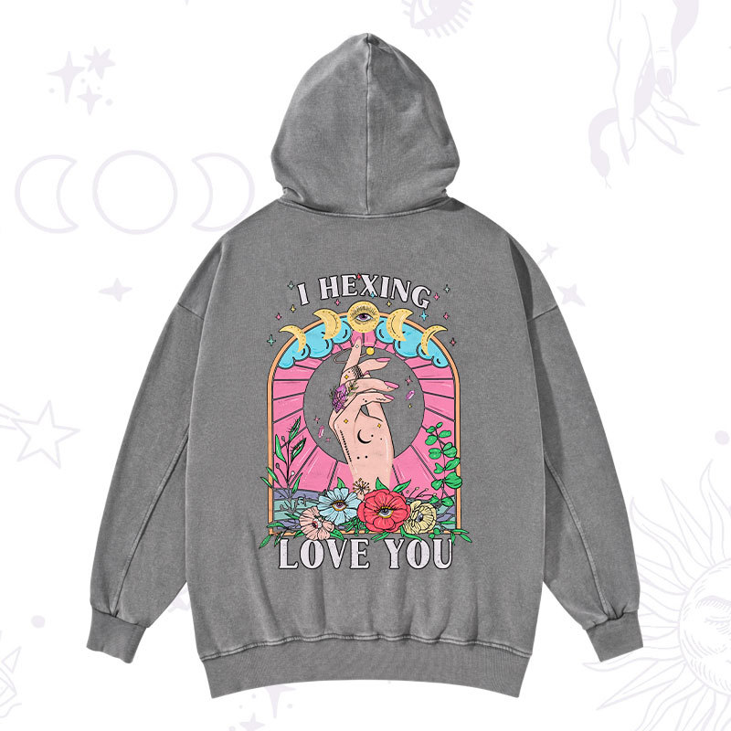 Purplehecate I Hexing Love You Washed Hoodie