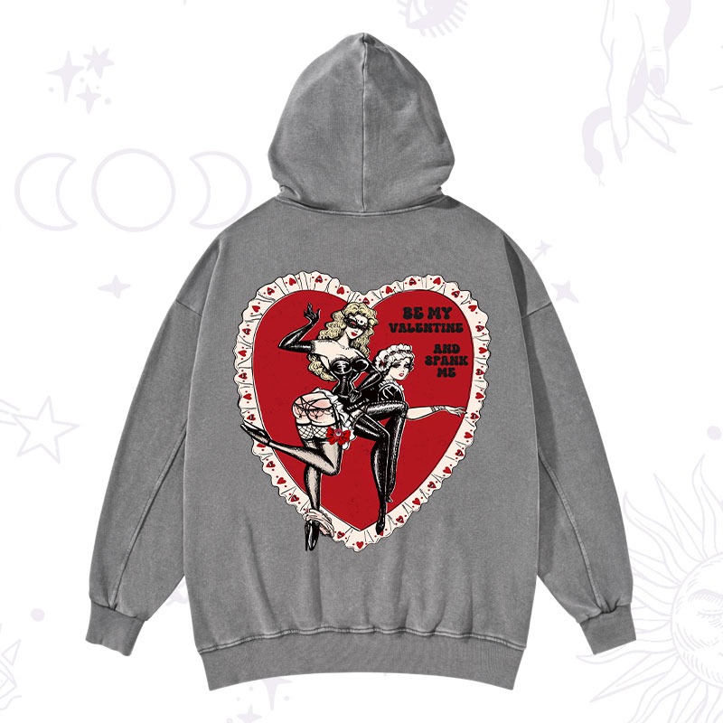 Purplehecate Be My Valentine And Spank Me Washed Hoodie