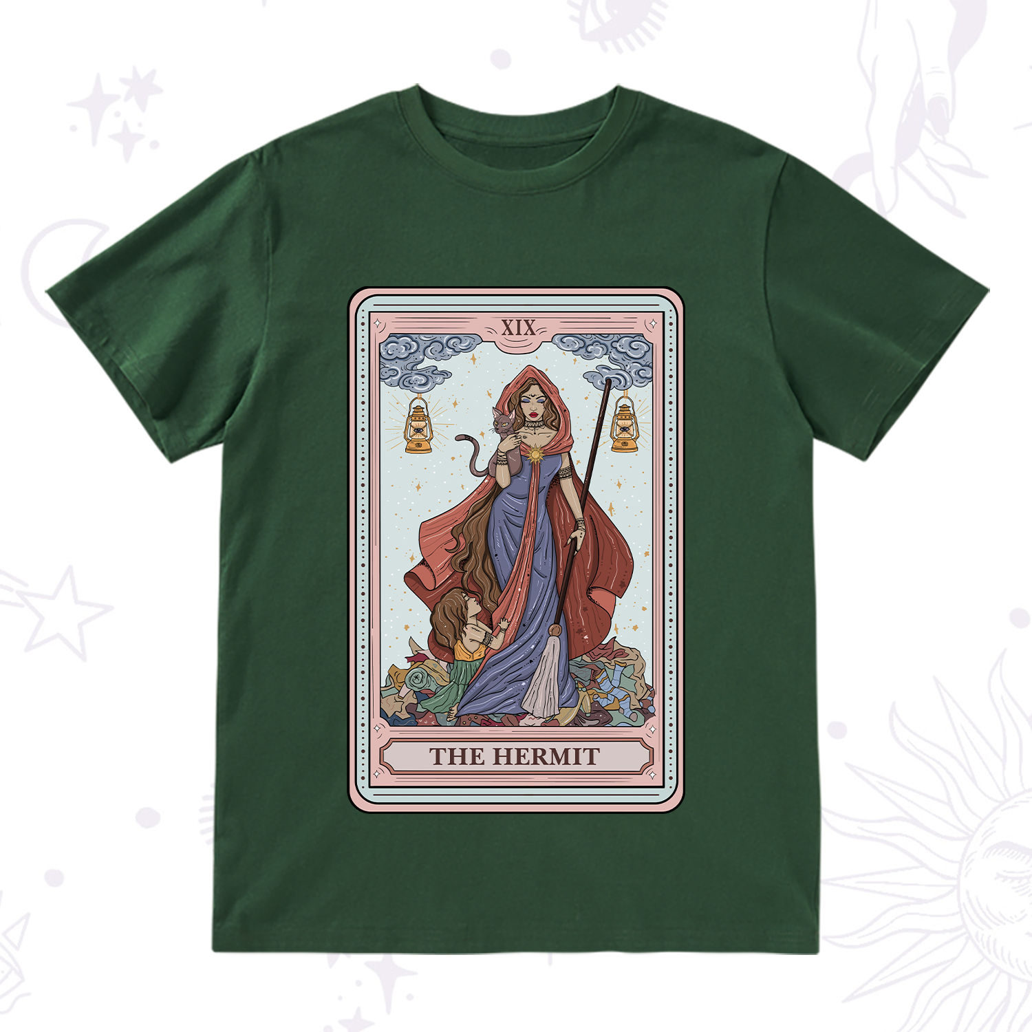Purplehecate The Hermit Tarot Card T-Shirt