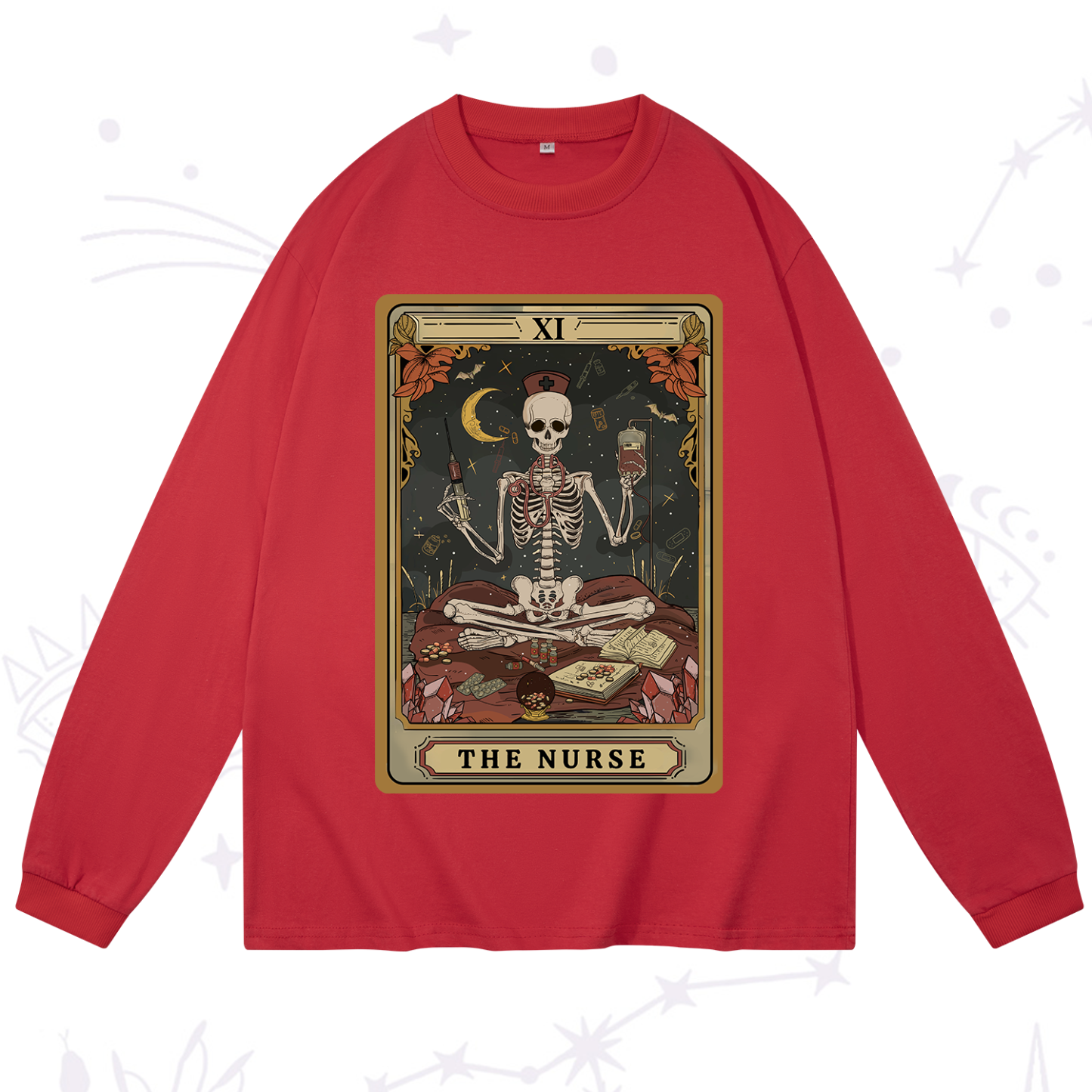 Purplehecate The Nurse Tarot Long Sleeve T-Shirt