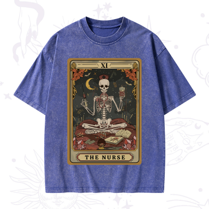 Purplehecate The Nurse Tarot Washed T-Shirt