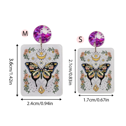 Purplehecate I Am Opening Acrylic Earrings