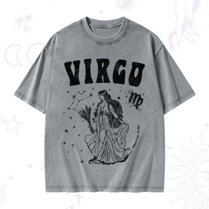 Purplehecate Virgo Starshine Zodiac Washed T-Shirt