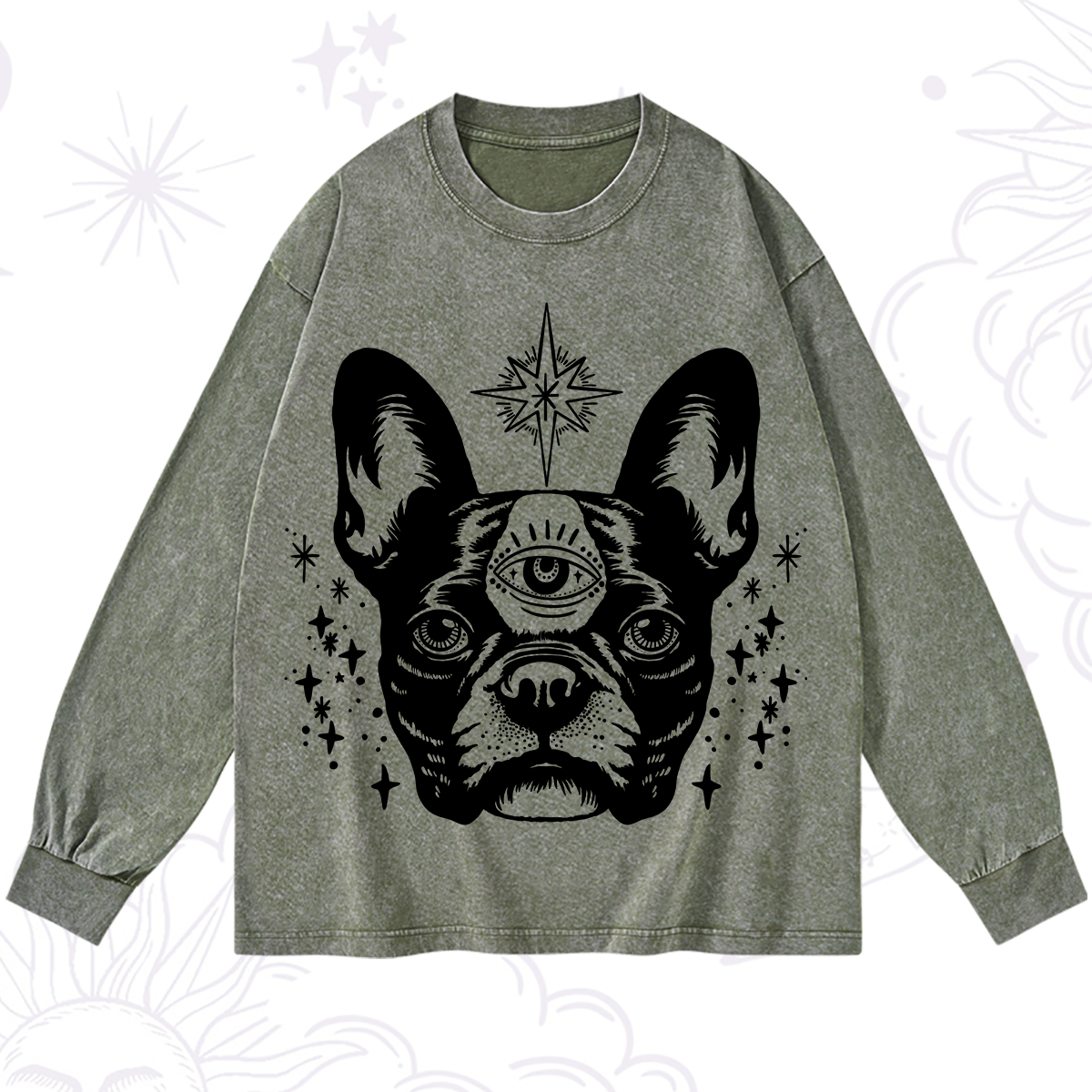 Purplehecate Like A Boss Washed Long Sleeve Shirt
