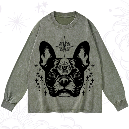 Purplehecate Like A Boss Washed Long Sleeve Shirt
