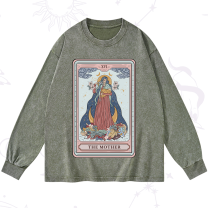 Purplehecate The Mother Tarot Washed Long Sleeve Shirt
