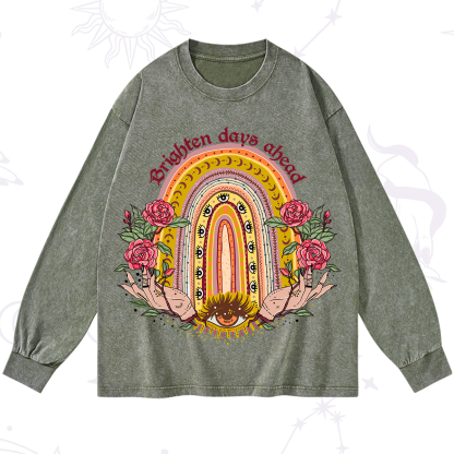 Purplehecate Brighten Days Ahead Washed Long Sleeve Shirt