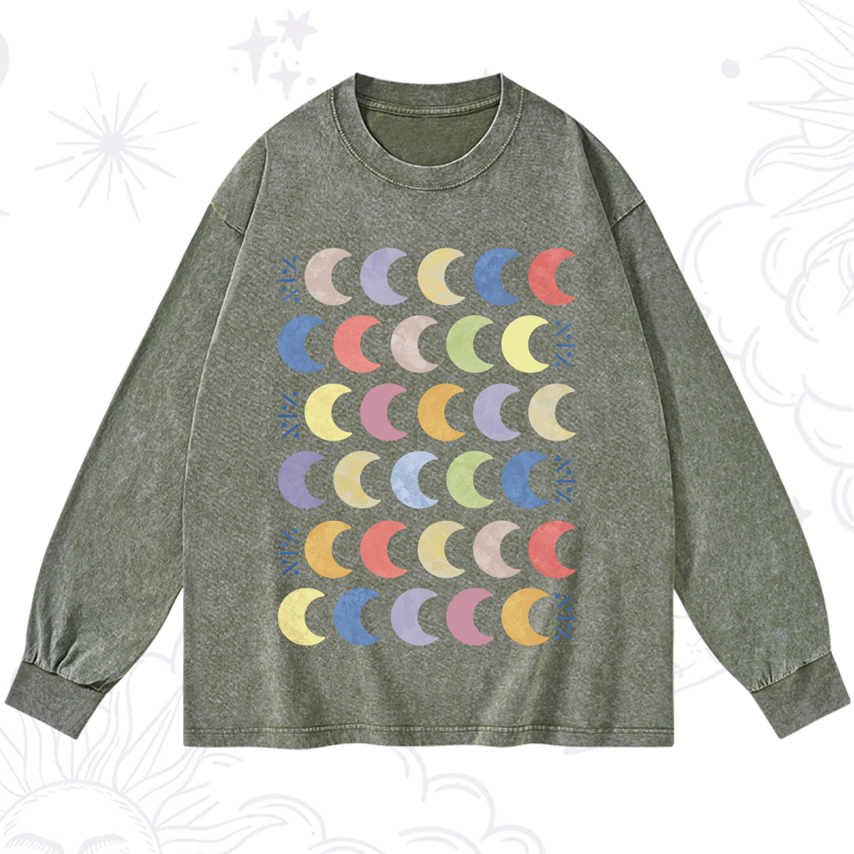 Purplehecate Every Phase Of Me Washed Long Sleeve Shirt