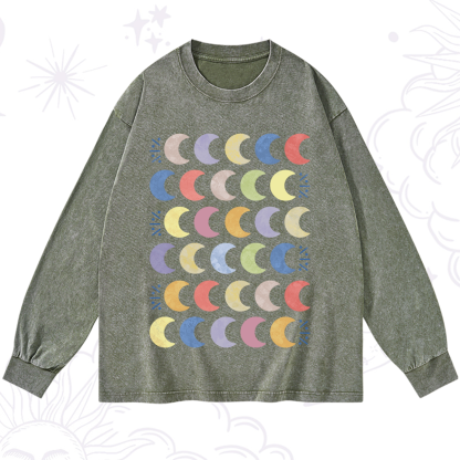 Purplehecate Every Phase Of Me Washed Long Sleeve Shirt