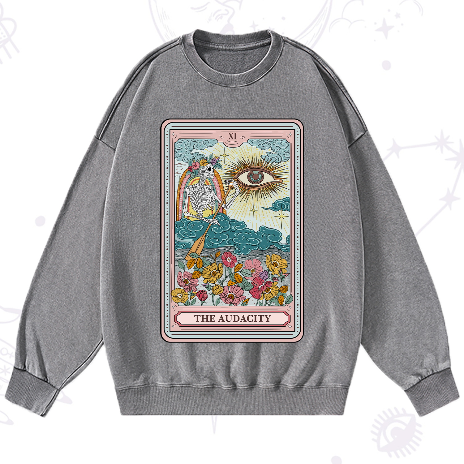 Purplehecate The Audacity Tarot Washed Sweatshirt