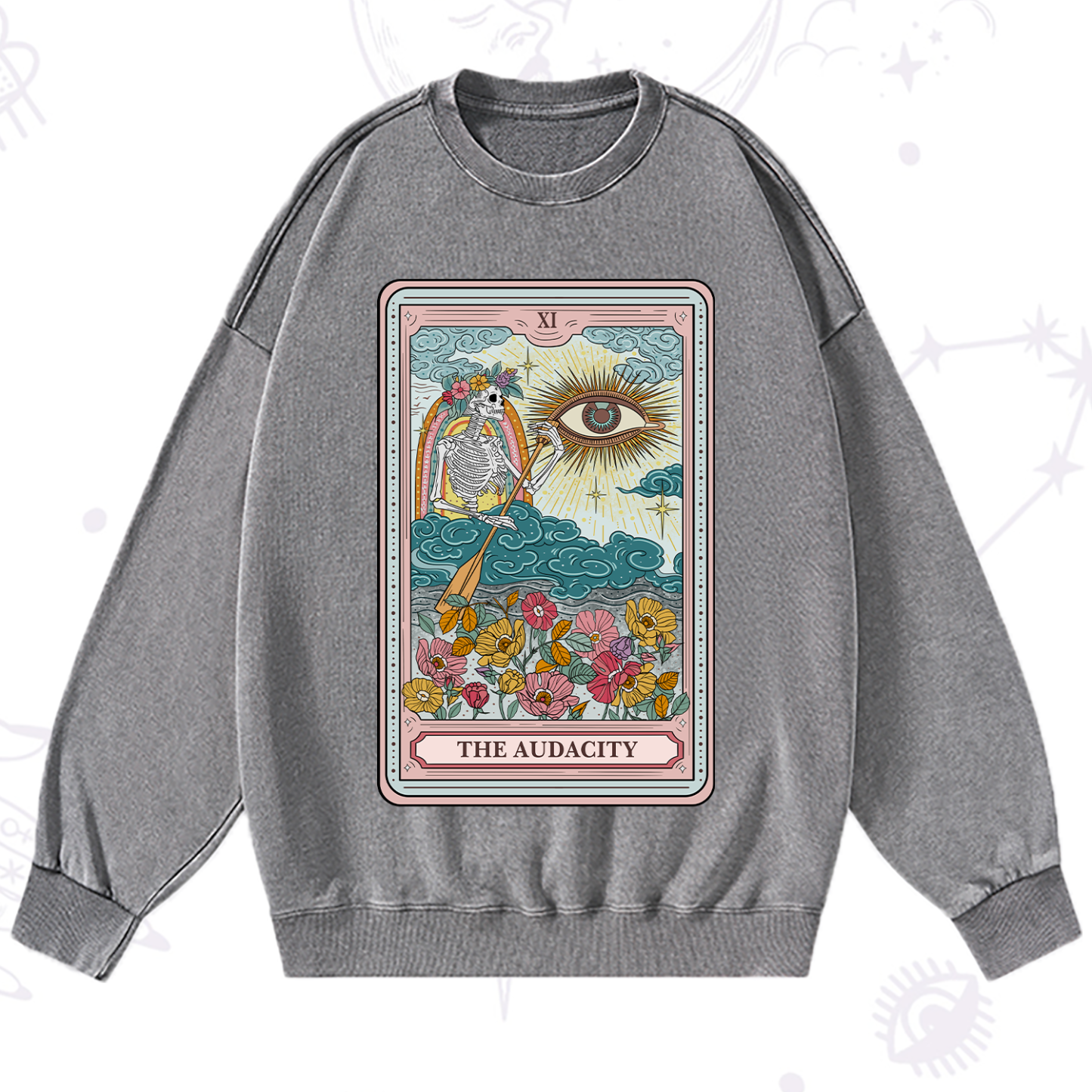 Purplehecate The Audacity Tarot Washed Sweatshirt