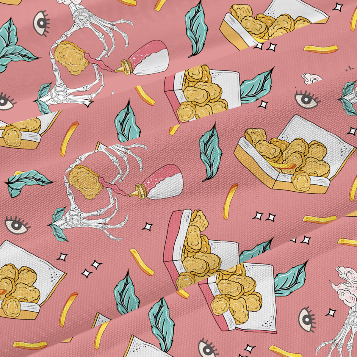 Purplehecate The Chicken Nugget Beachwear Cover-Up Dress