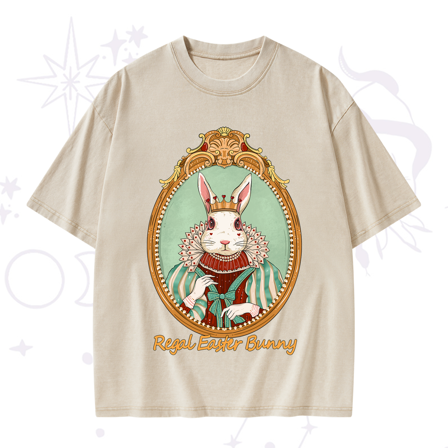 Purplehecate Regal Easter Bunny Washed T-Shirt