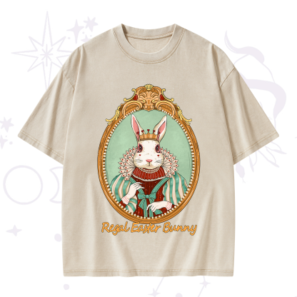 Purplehecate Regal Easter Bunny Washed T-Shirt