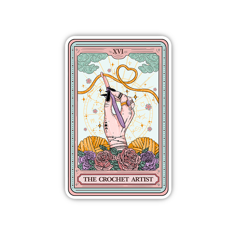 Purplehecate The Crochet Artist Tarot Card Sticker