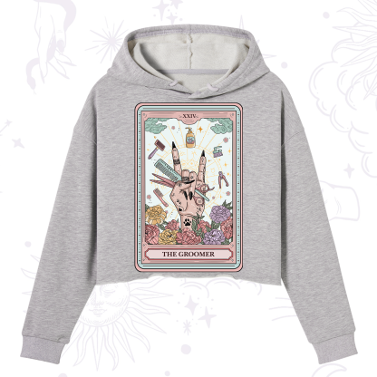 Purplehecate The Pet Groomer Tarot Card Crop Hoodie