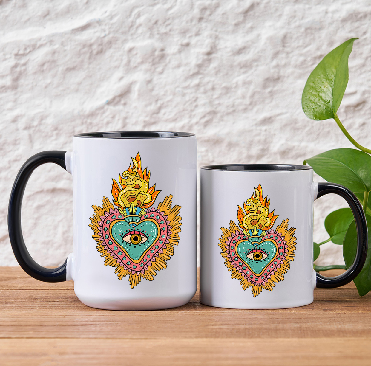 Purplehecate Rainbow Sacred Heart Mug