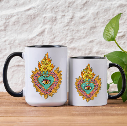 Purplehecate Rainbow Sacred Heart Mug