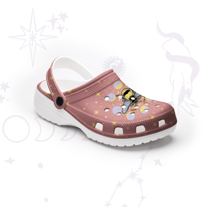 Purplehecate Phases of the Moon Bee Rubber Clogs