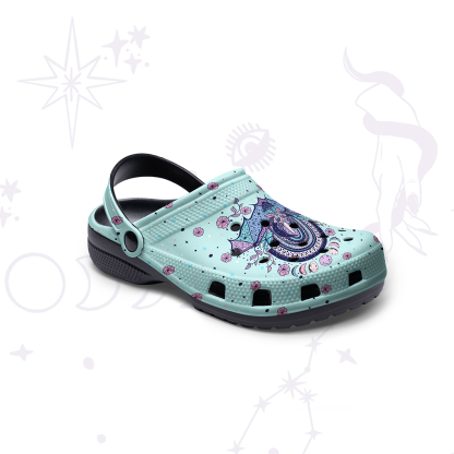 Purplehecate Moon Phase Bat Rubber Clogs