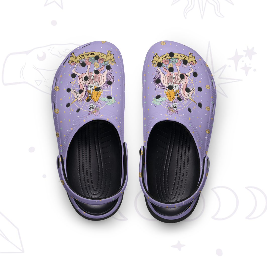 Purplehecate The Audacity Tarot Card Rubber Clogs